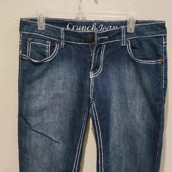 Crunch Embroidery Blue Skinny Jeans - Picture 2 of 9